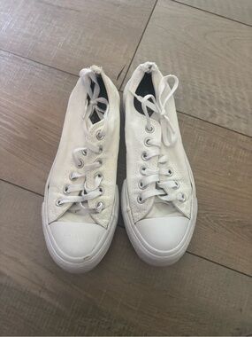 Classic White Canvas Women's Sneakers